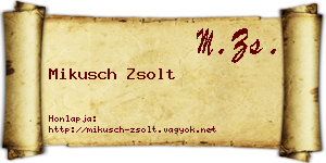 Mikusch Zsolt névjegykártya
